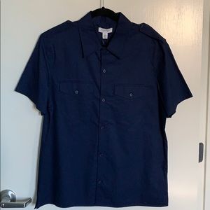 NWT CALVIN KLEIN ROYAL BLUE BUTTON SHIRT (Size L)
